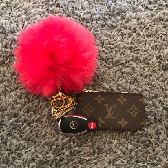purse puff keychain